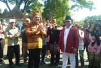 Caption. Wakil Bupati Malang Didik Gatot Subroto saat saat hadir pada kirab di Singosari