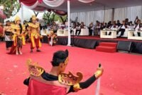 Caption. Salah satu peserta KCC menampilkan cerita kerajaan Singosari 