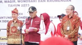 Bupati Malang H.M Sanusi saat menghadiri pengukuhan KJS 5 Kecamatan di Pakisaji