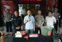 Foto : Kasat Reskrim Kompol Danang Yudanto, dalam keterangannya saat press release di Mapolresta Malang Kota