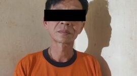 Foto : tersangka BM yang viral di media sosial karena mengacungkan senjata tajam