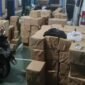 Foto : Ratusan Ribu batang rokok ilegal yang berhasil diamankan Bea Cukai Malang