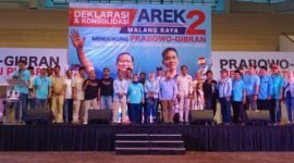 Foto : Aliansi Relawan Kemenangan pasangan calon Presiden nomor ururt 02 Prabowo – Gibran (AREK2) Malang Raya menggelar Deklarasi dan Konsolidasi 