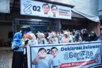 Foto : Relawa GenYZita yang beranggotakan para perempuan generasi Z dan Y Deklarasi dukung Prabowo- Gibran