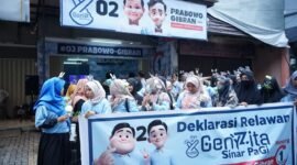 Foto : Relawa GenYZita yang beranggotakan para perempuan generasi Z dan Y Deklarasi dukung Prabowo- Gibran