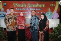 Foto : Wabup Malang Didik Gatot Subroto saat hadiri Pisah Sambut Kapolsek Singosari