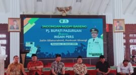 Foto : Pj Bupati Pasuruan Andriyanto menggelar acara “Jagongan Ngopi Bareng” di Pendopo Nyawiji Ngesthi Wenganing Gusti