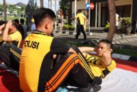 Foto: Kapolres Batu AKBP Oskar Syamsuddin mengikuti peaksanaan TKJ