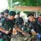 Foto : Panglima Divisi Infanteri 2 Kostrad Mayjen TNI Haryanto, S.I.P., M.Tr. (Han)., meninjau dan memeriksa kesiapan Satgas Pamtas RI – PNG Mobile satuan Yonif 503/Mayangkara/18/2 Kostrad