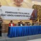Foto :  Wakil Bupati Malang Drs. H. Didik Gatot Subroto, S.H, M.H, Anggota Komisi XI DPR RI Ir Andreas Eddy Susetyo M.M saat menghdiri embinaan Pecaang dan Umat Hindu