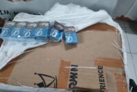Foto : Puuhan Rokok Ilegal yang diamankan tim Bea Cukai Maang di Jasa Eksepedisi