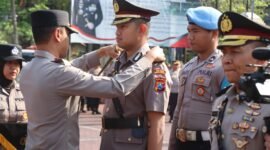 Foto : Kapolres Malang, AKBP Putu Kholis Aryana melakukan sertijap di Mapolres Maang