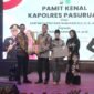 Foto : Dandim 0819/Pasuruan Letkol Arh Noor Iskak S.T. menghadiri acara pisah sambut Kapolres Pasuruan