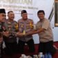 Foto : Kapolres Pasuruan AKBP Teddy Chandra, S.I.K., M.Si., Kapolres Kota Pasuruan, Wakil Walikota Pasuruan saat menghadiri HPN tahun 2024
