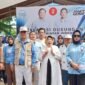 Caption. Deklarasi dukungan dari Calon Pekerja Migran Indonesia (CPMI) se-Jawa Timur untuk Paslon nomor urut 02 Prabowo Gibran