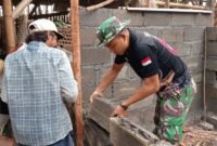 Foto : Satgas TMMD ke-119 bersama warga Dsn. Tegalan 1 Desa kalipang terus bahu membahu menyelesaikan Program Rutilahu