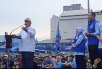 Foto : Capres Prabowo saat kampanye di stadion Gajayana