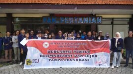 Foto : Universitas Merdeka Kota Pasuruan gelar deklarasi sebagai komitmen untuk mendukung Pemilu yang damai 
