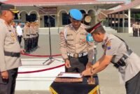 Foto : Kapolres Pasuruan Kota AKBP Makung Ismoyo Jati, S.I.K., M.I.K. secara resmi melantik dua Kapolsek baru