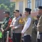 Foto : Kapolres Pasuruan AKBP Teddy Chandra, S.I.K., M.Si. didampingi Dandim 0819 Pasuruan pimpin Apel Gelar Pasukan