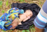 Foto : Bayi perempuan yang ditemukan di Gereja Griya Visensius Dusun Jagil, Desa Gambiran Kecamatan Prigen Kabupaten Pasuruan