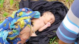 Foto : Bayi perempuan yang ditemukan di Gereja Griya Visensius Dusun Jagil, Desa Gambiran Kecamatan Prigen Kabupaten Pasuruan