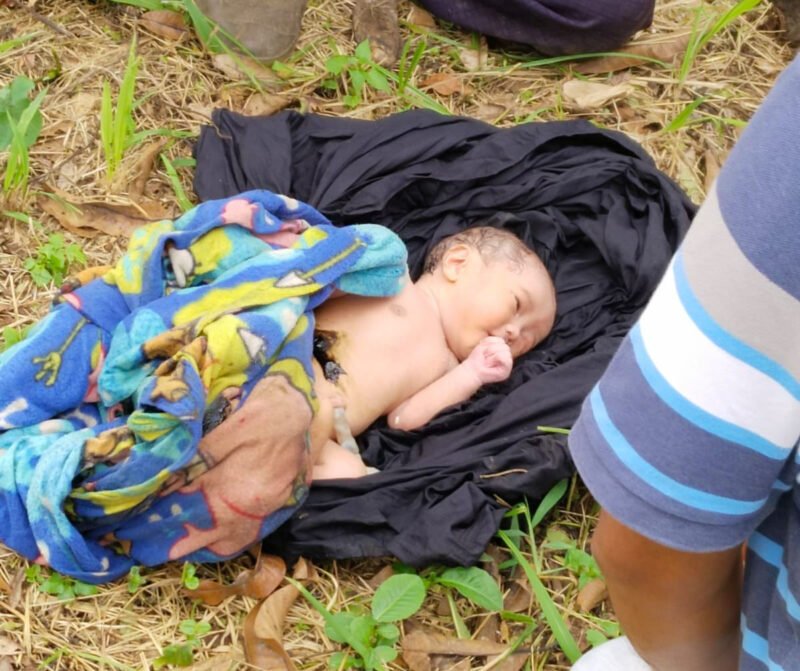 Foto : Bayi perempuan yang ditemukan di Gereja Griya Visensius Dusun Jagil, Desa Gambiran Kecamatan Prigen Kabupaten Pasuruan