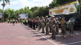 Foto : Kepolisian Resor Malang, Polda Jatim, menggelar patroli skala besar