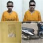 Foto : Terduga dua kurir sabu dan barang bukti yang diamankan Polsek Jabung