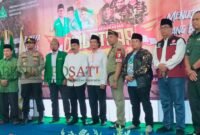 Pendidikan dan Pelatihan Dasar (Diklatsar) Banser yang diikuti sebanyak 150 peserta di Pondok Pesantren Arraudoh Desa Dengkol.