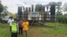 Foto : kegiatan check sound horeg yang dibubarkan pihak kepolisian