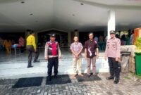 Foto : Anggota Polsek Tumpang lakukan giat pengamanan dalam perayaan Kenaikan Isa Almasih