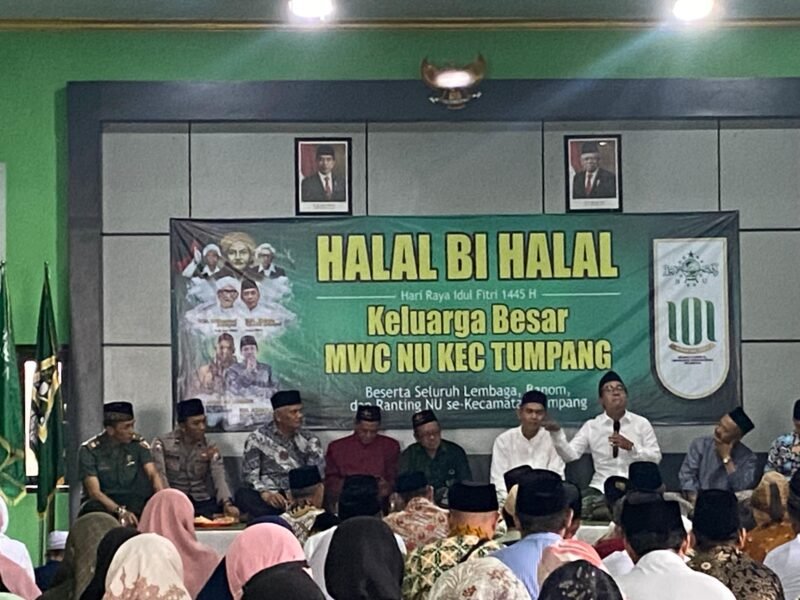 Foto : personel Polsek Tumpang ikut hadiri Hala Bihalal yang digelar MCW NU Kecamatan Tumpang