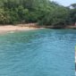 Ket foto, hamparan pasir putih dengan birunya air laut pantai Ngliyep (insert Bupati Malang H.M Sanusi)