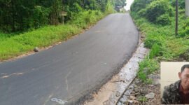 Ket foto. Ruas jalan Desa Sitirejo Kecamatan Wagir yang selesai dikerjakan. (Insert Kepala Desa Sitirejo Wagir, Buang)
