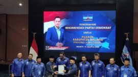 Rekomendasi Pilkada Cabup dan Cawabup Kabupaten Malang dari Demokrat diserahkan langsung AHY Ketum.