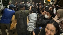 Foto : Suasana konferensi pers yang digelar di kediaman Kris Daayanti di Bilangan Jakarta Selatan,