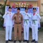 Foto : Kepala SMKN 1 Kepanjen Kabupaten Malang Lasmono ,S.Pd.,M.M saat foto bersama dengan M.Raihan siswa XI TKR 1 SMKN 1 Kepanjen Malang terpilih sebagai Paskibraka Nasional
