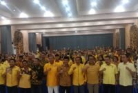 Foto : Caption : Deklarasi Partai Golkar Mengusung H Gunawan dan dr Umar Usman menjadi calon Bupati Malang