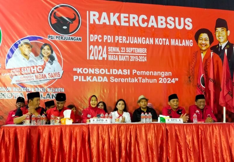 Foto : Rapat Kerja Cabang Khusus (Rakercabsus) yang di gelar DPC PDI Perjuangan Kota Malang