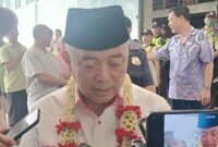 Ket foto. Calon Bupati Malang H.M Sanusi saat diwawancara awak media 
