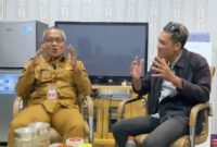 Foto : Kepala Dinas Disporapar Kota Malang Baihaqi, S.Pd., S.E., M.Si., CGCAE saat acara Podcast bersama pendoposatuid