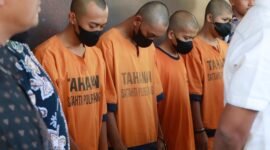 Foto : Tersangka pengeroyoan yang menewaskan pemuda di Karangploso