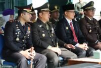 Foto : Kapolres Batu AKBP Andi Yudha Pranata, SH., S.I.K., M.Si., menghadiri Upacara Peringatan HUT ke -79 TNI