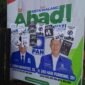 Foto : Poster provokasi yang ditempel di benaner paslon ABADI