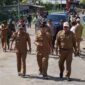 Foto : Plt. Bupati Malang Drs.H.Didik Gatot Subroto, saat meninjau pembangunan perbaikan jalan nasional Gondanglegi-JLS Balekambang