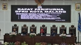 DPRD Kota Malang saat menggelar Rapat Paripurna pada Rabu (12/3/2025)