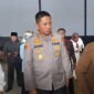 Bupati Malang Sanusi (kanan), Kapolres Malang, Wabup Malang Lathifah Shohib (kiri) saal halal bihalal di Kecamatan Tumpang (21/04)