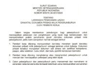 Surat Edaran Menteri Ketenagakerjaan Republik Indonesia