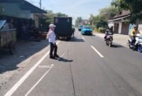 Ket foto. Rehab jalan Kedungrejo Pakis menuju Tumpang saat tahap pelaksanaan